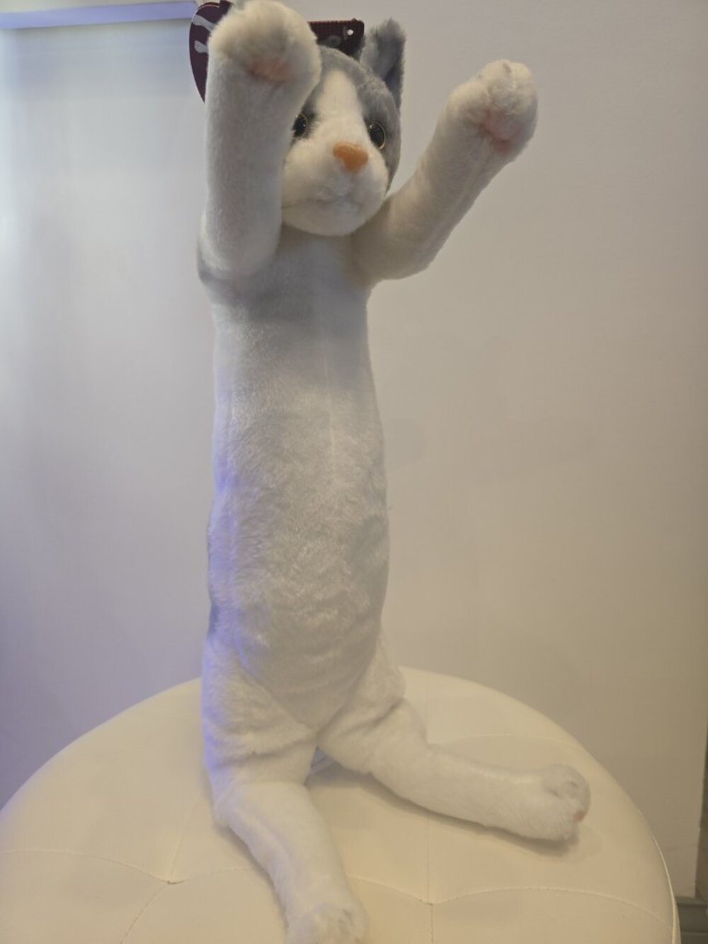 2025 UCC EXCLUSIVE Crazy Kitten 20″ Standing Cat Plushy Gray WHITE NEW HTF Rare